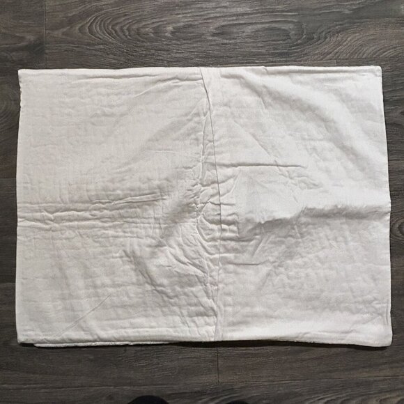 Quince Silk Pick Stitch Sham Set of 2 20x26 Ivory Standard White Cotton Bedding - Picture 3 of 9